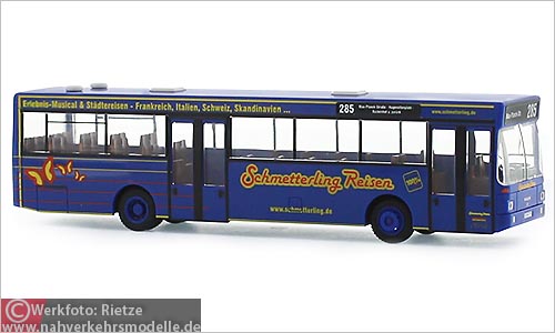 Rietze Busmodell Artikel 72108 M A N S L 202 Schmetterling Reisen