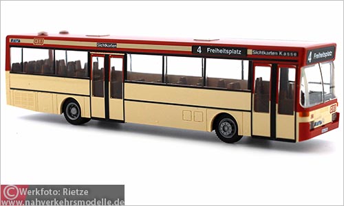 Rietze Busmodell Artikel 71814 Mercedes-Benz O 405 Hanauer Straßenbahn