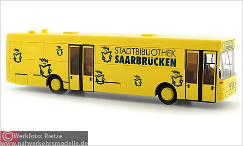 Rietze Busmodell Artikel 72104 M A N S L 202 Stadtbibliothek Saarbrücken