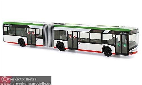 Rietze Busmodell Artikel 73100 new Solaris U 18 Bochum Gelsenkirchner Straßenbahn BOGESTRA