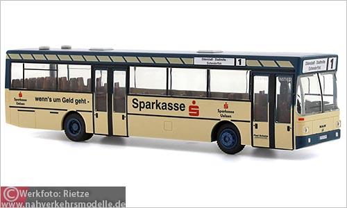 Rietze Busmodell Artikel 72105 M A N S L 202 Stadtwerke Uelzen