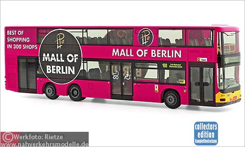 Rietze Busmodell Artikel 67773 M A N Lions City D L 0 7 B V G Berlin Mall of Berlin
