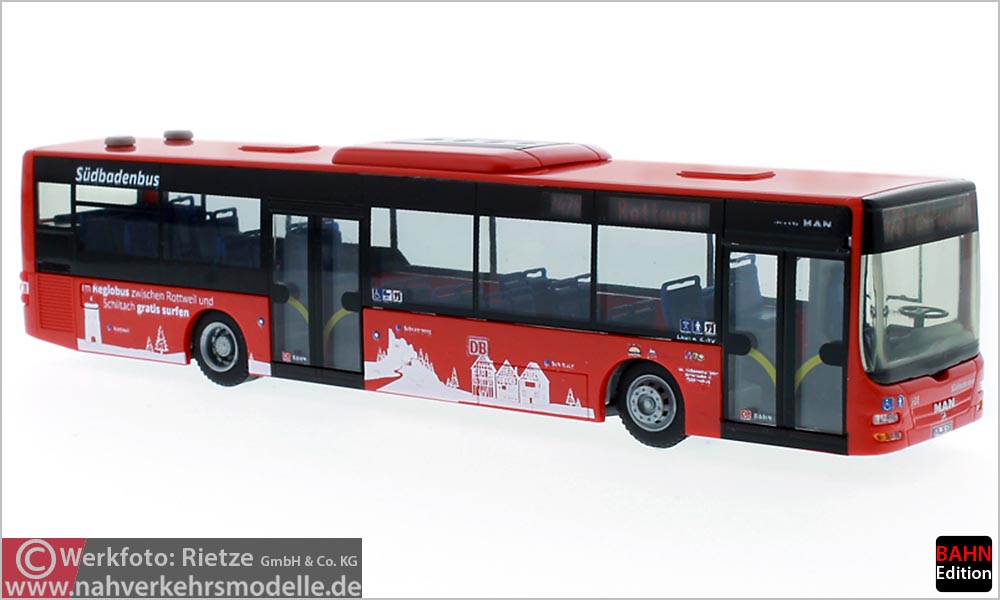 Rietze Busmodell Artikel 72707 M A N Lions City Südbadenbus