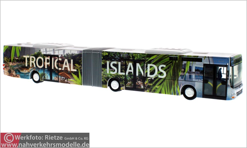 Rietze Busmodell Artikel 72755 M A N Lions City G Tropical Island