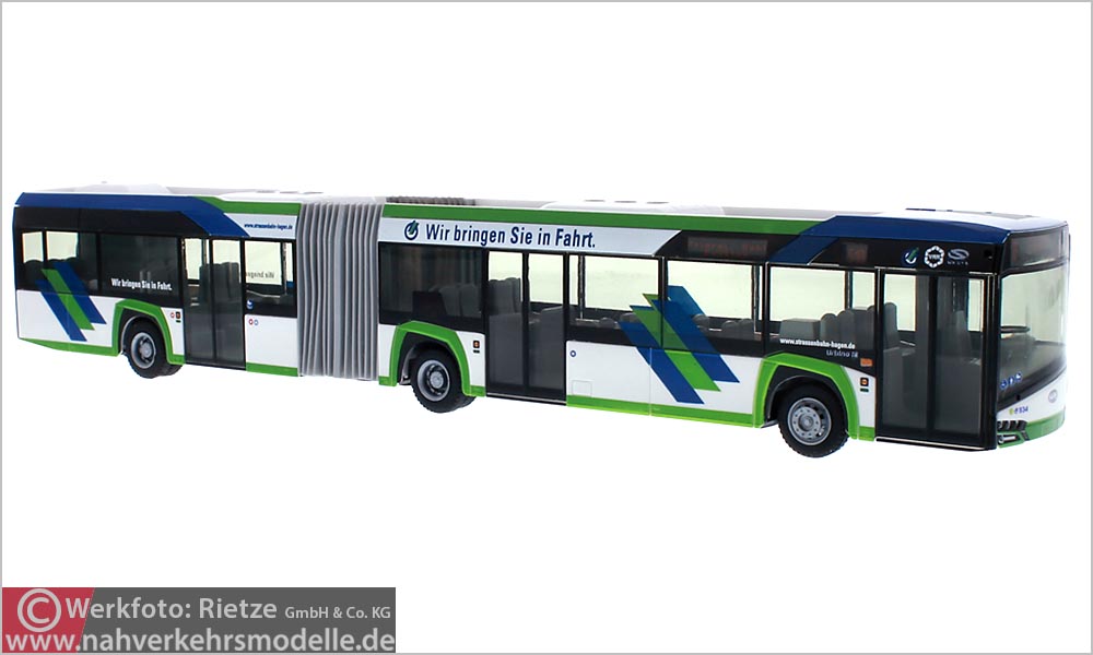 Rietze Busmodell Artikel 73113 New Solaris U 18 2014 Hagener Straßenbahn