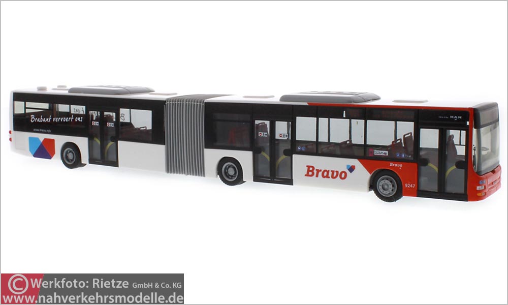 Rietze Bus model art.nr. 72758 M A N Lions City G Bravo Nederland