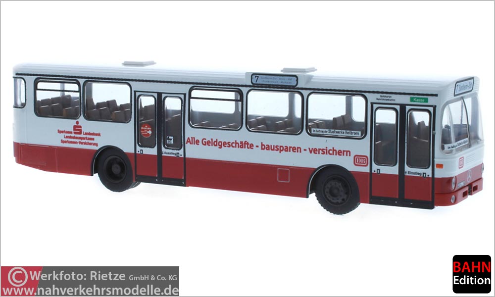 Rietze Busmodell Artikel 74310 Mercedes-Benz O 305 stülb G B B Stuttgart Sparkasse