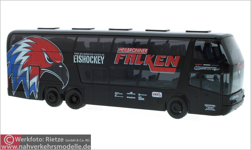 Rietze Busmodell Artikel 61078 Neoplan Skyliner Hochstetter Touristik Talheim Mannschaftsbus Heilbronner Falken Eishockey