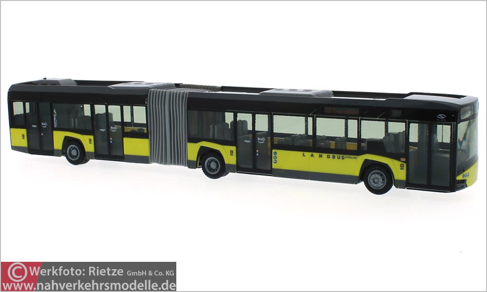 Rietze Busmodell Artikel 73118 New Solaris U 18 2014 Landbus Unterland Dornbirn