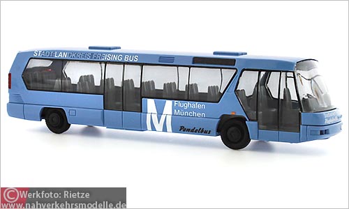 Rietze Busmodell Artikel 60148 Neoplan Metroliner Stadtverkehr Freising Flughafen München