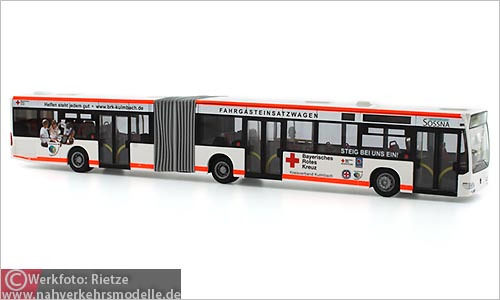 Rietze Busmodell Artikel 67092 Mercedes Benz O 530 Citaro G E 4 Bayerisches Rotes Kreuz Kulmbach