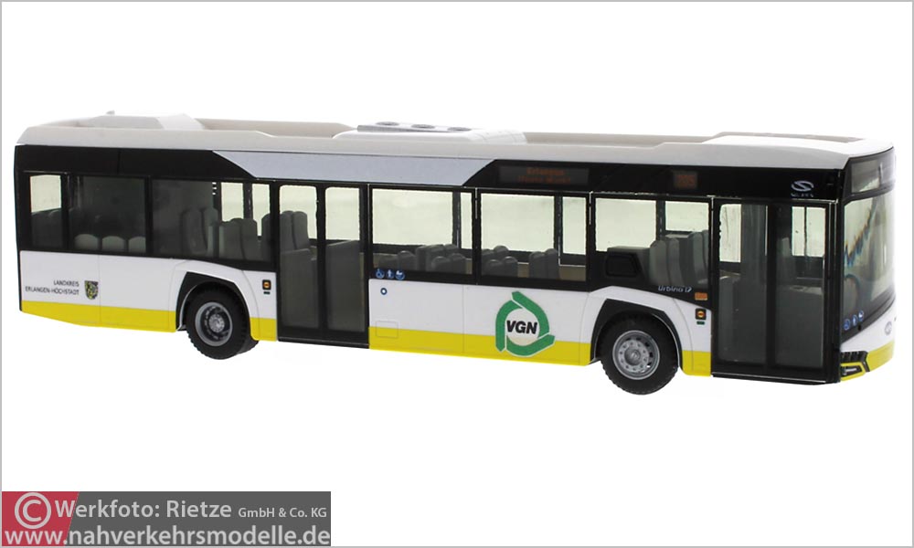 Rietze Busmodell Artikel 73022 New Solaris U 12 2014 Werner Vogel Omnibusunternehmen