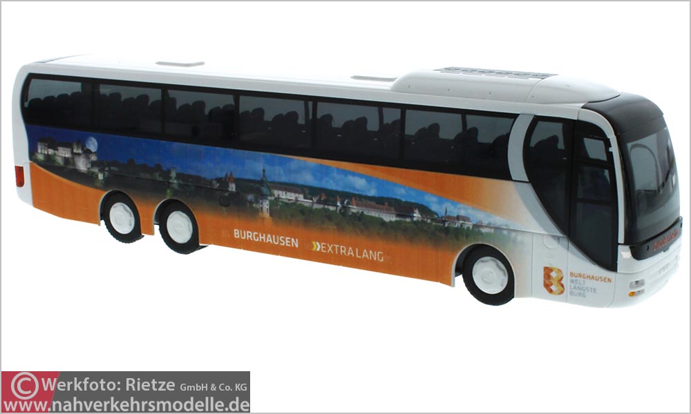 Rietze Busmodell Artikel 64296 M A N Lions Coach Brodschelm Verkehrsbetrieb G m b H Burghausen
