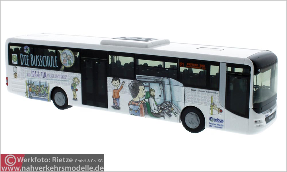Rietze Busmodell Artikel 74707 M A N Lions Intercity rebus Regionalbus Rostock