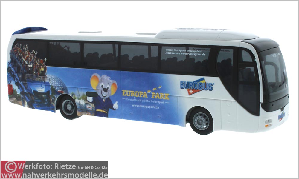 Rietze Busmodell Artikel 65550 M A N Lions Coach Eurobus Windisch Europapark