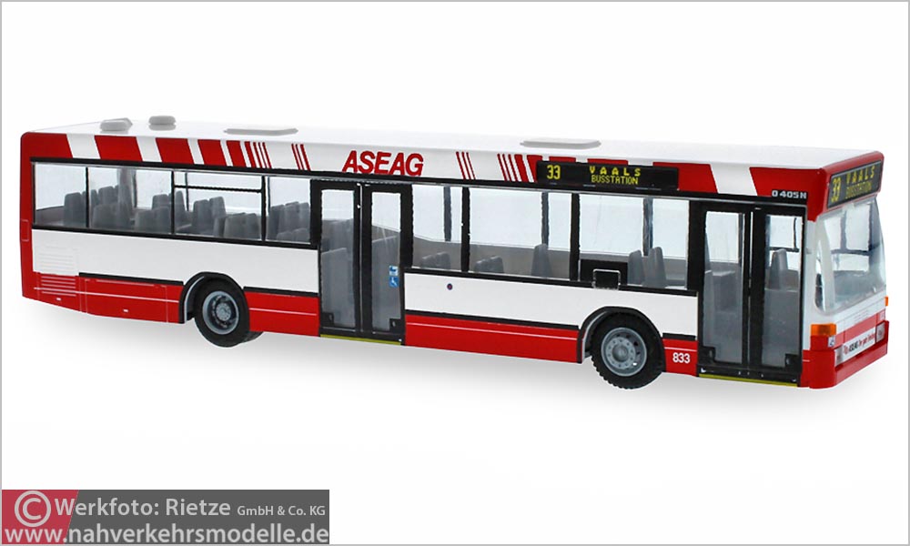 Rietze Busmodell Artikel 75205 Mercedes-Benz O 405 N 2 Aachener Straßenbahn und Energieversorgungs-Aktiengesellschaft