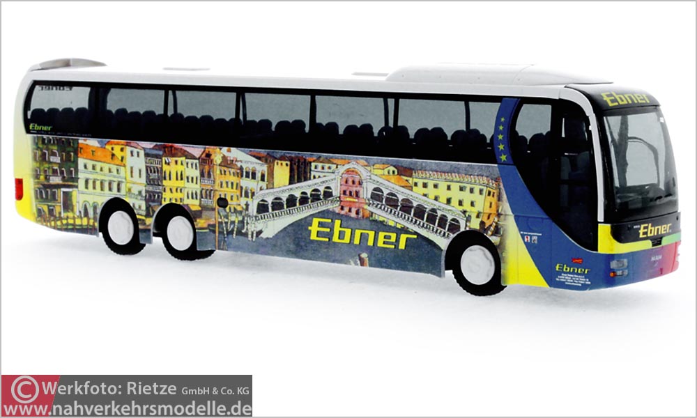Rietze Busmodell Artikel 64288 M A N Lions Coach 2008 Ebner Reisen Österreich