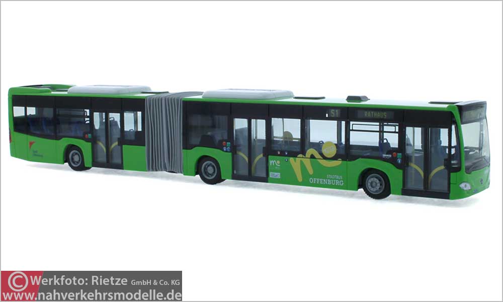 Rietze Busmodell Artikel 73642 Mercedes-Benz Citaro G C 2 2015 Technische Betriebe Offenburg