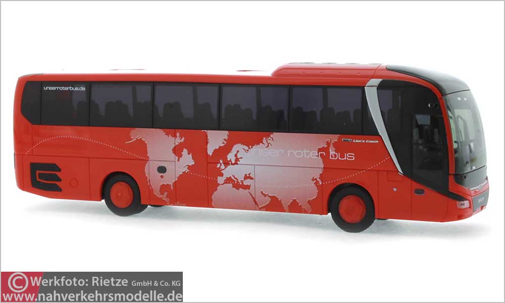 Rietze Busmodell Artikel 74821 M A N Lions Coach 2017 Unser Roter Bus Ueckermünde