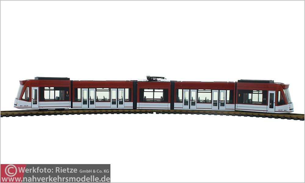 Rietze Linie 8 Straßenbahnmodell Artikel stra01057 Siemens Combino Erfurter Verkehrsbetriebe Aktiengesellschaft