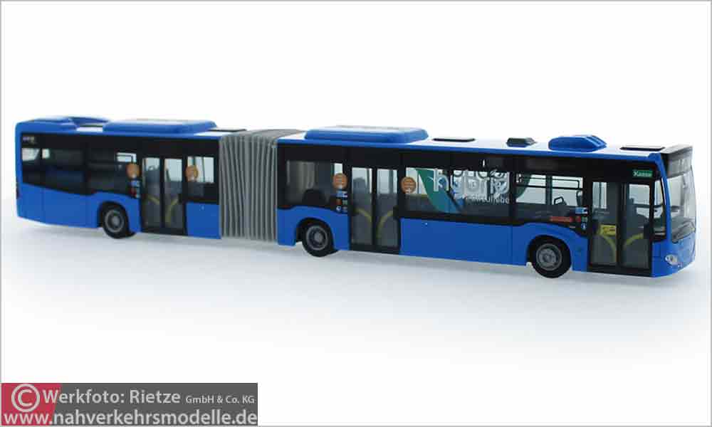 Rietze Busmodell Artikel 73652 Mercedes-Benz Citaro G Hybrid 2015 Stadtwerke Verkehrsgesellschaft Wilhelmshaven