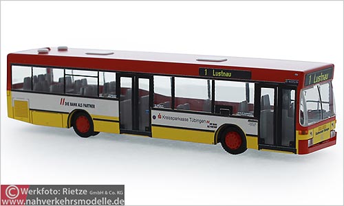 Rietze Busmodell Artikel 75238 Mercedes-Benz O 405 N 2 Omnibusverkehr Tübingen Jakol Kocher