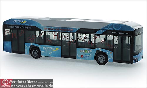 Rietze Busmodell Artikel 77001 Solaris U 12 2019 Hydrogen Postbus Holding Graz