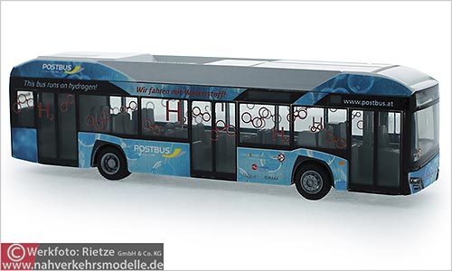 Rietze Busmodell Artikel 77002 Solaris U 12 2019 Hydrogen Postbus Klagenfurt