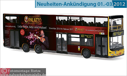 Rietze Neoman Lions City DD BVG Berlin Busmodell Modellbus Modellbusse Busmodelle Doppelstockbus Doppeldecker