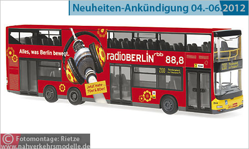Rietze Neoman Lions City DD BVG Berlin Busmodell Modellbus Modellbusse Busmodelle Doppelstockbus Doppeldecker