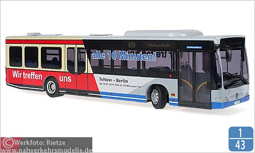 Rietze MB O530 HVG S25 10-Minuten-Takt Teltow Modellbus Busmodell Modellbusse Busmodelle