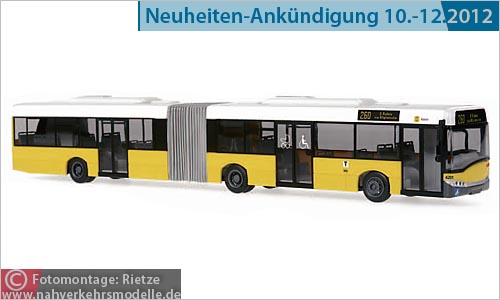 Rietze Solaris U 18 BVG Berlin Modellbus Busmodell Modellbusse Busmodelle