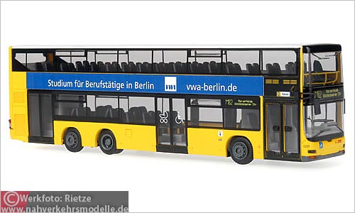 Rietze MAN Lions City DD BVG Berlin Modellbus Busmodell Modellbusse Busmodelle
