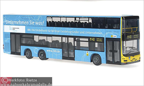 Rietze Neoman Lions City DD BVG Berlin Busmodell Modellbus Modellbusse Busmodelle Doppelstockbus Doppeldecker