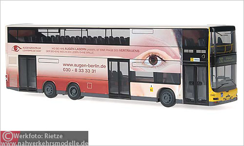 Rietze Neoman Lions City DD BVG Berlin Busmodell Modellbus Modellbusse Busmodelle Doppelstockbus Doppeldecker