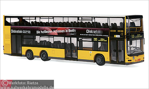 Rietze Neoman Lions City DD BVG Berlin Busmodell Modellbus Modellbusse Busmodelle Doppelstockbus Doppeldecker