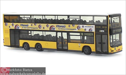 Rietze MAN Lions City DL 07 Modellbus Busmodell Modellbusse Busmodelle