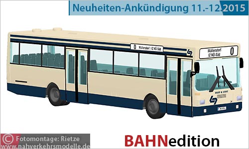 Rietze Busmodell Artikel 72126 Gräf und Stift S L 202 Wiener Lokalbahn