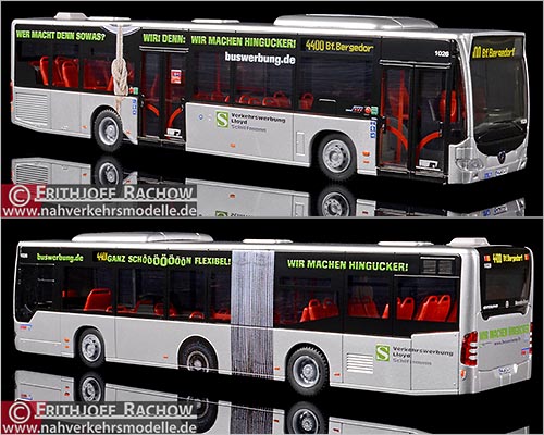 Rietze Busmodell Mercedes-Benz O 530 Citaro E4 Facelift Verkehrsbetriebe Hamburg Holstein G m b H