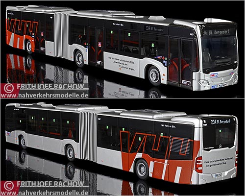 Rietze Busmodell Mercedes-Benz O 530 Citaro G C 2 E 6 Verkehrsbetriebe Hamburg Holstein A G