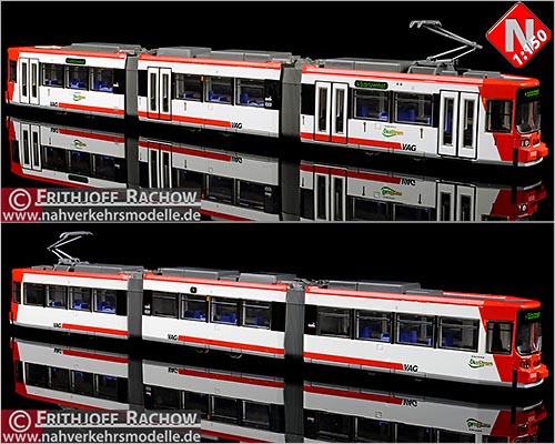 Tomytec Straenbahn Artikel 971572 Adtranz G T 6 Verkehrs Aktiengesellschaft Nrnberg