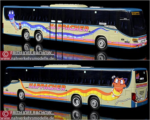 AWM Busmodell Artikel 58835 Setra S 417 U L Happacher Omnibusbetrieb K G Neutraubling