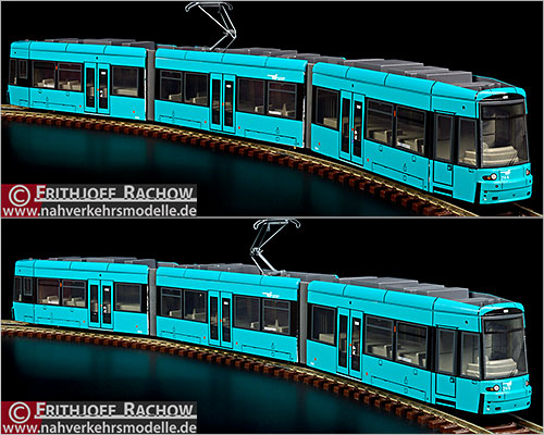 Halling Straenbahnmodell Artikel 1002019-S Bombardier Flexity N G T 8 Stadtwerke Verkehrsgesellschaft Frankfurt am Main