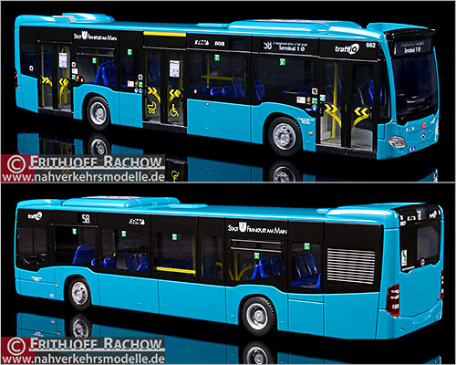 Rietze Busmodell Artikel 69497 Mercedes-Benz Citaro 2012 traffiq lokale Nahverkehrsgesellschaft Frankfurt am Main