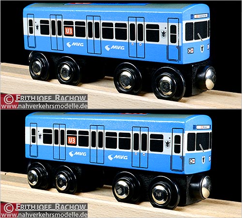 Andreas Bauer und Sohn Artikel MU-U3-001 Holz U-Bahn Mnchner Verkehrsgesellschaft m b H M V G