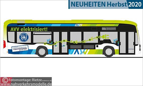 Rietze Busmodell Artikel 75529 Mercedes-Benz eCitaro Egenberger Thierhaupten