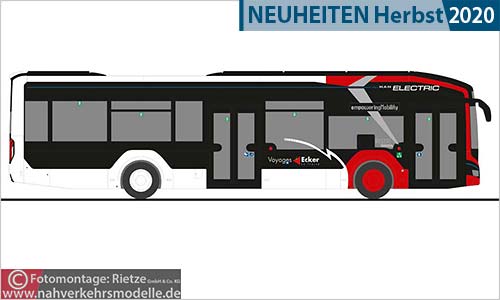 Rietze Busmodell Artikel 76310 M A N Lions City 12 2018 Voyages Ecker