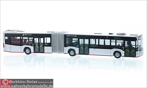Rietze Busmodell Artikel 73663 Mercedes-Benz Citaro G 2015 Hallesche Verkehrs Aktiengesellschaft