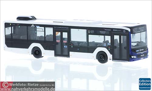 Rietze Busmodell Artikel 75313 M A N Lions City 12 2018 Ludwigsburger Verkehrslinien Jger