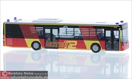 Rietze Busmodell Artikel 72741 M A N Lions City Feuerwehr Kreis Offenbach
